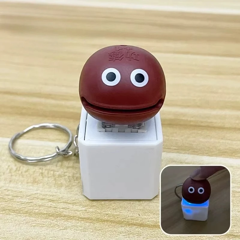 HOT 키캡 Wood Fish Keycap Keychain Keyboard Keycap Clicker Backpack Hanging Ornament Pendant Charms Keycap Button Handrelax Gifts