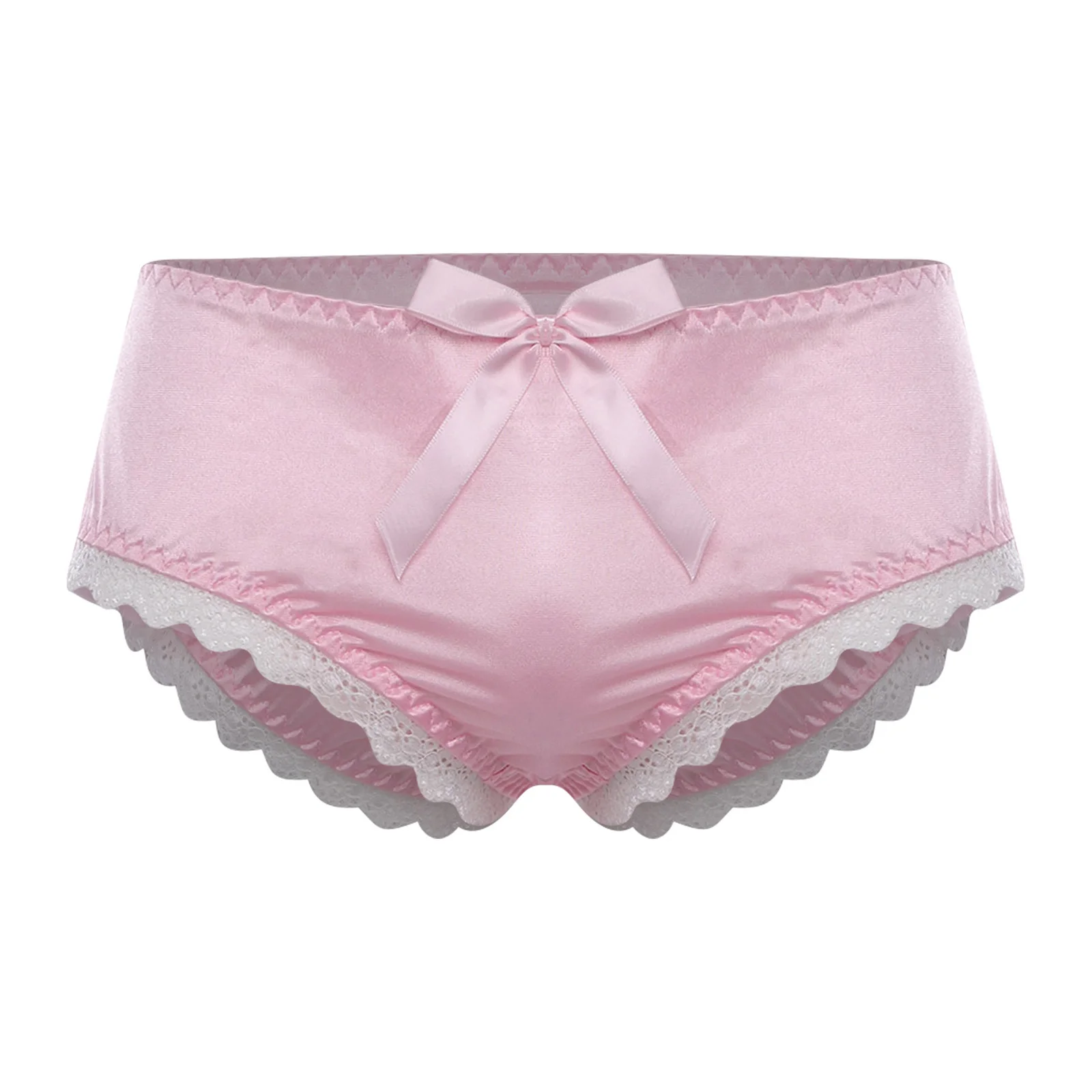 

Mens Sissy Naughty Panties Tiered Ruffled Lace Trim Cutout Crotch/Normal Crotch Underwear Lingerie for Drag Queen Cosplay