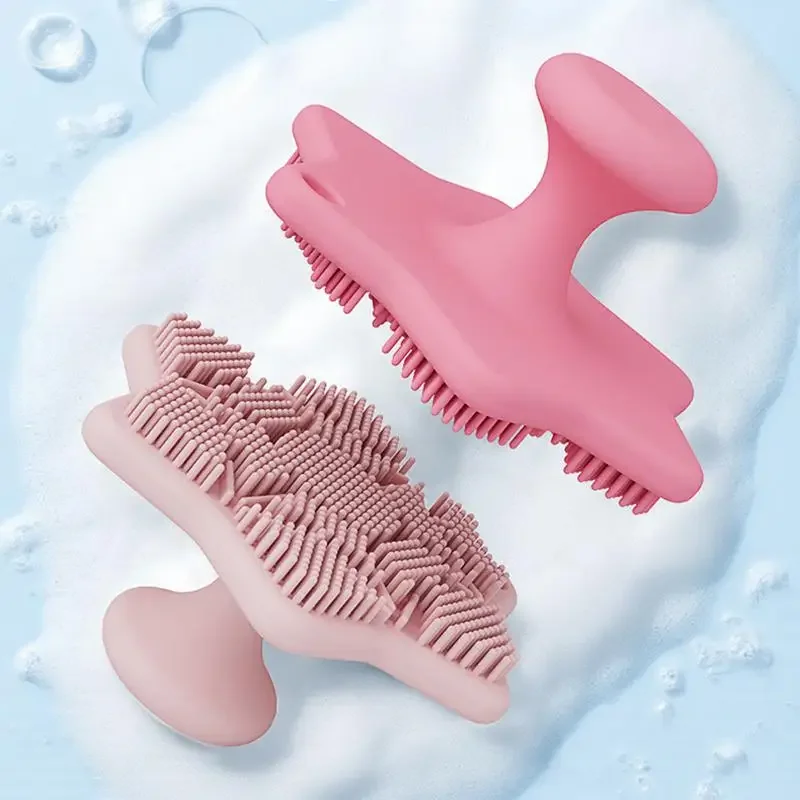 Mini brosse exfoliante en Silicone souple, nettoyant manuel pour le corps, soins du visage, épurateur Portable, douche, brosse de bain en Silicone, 1 pièce