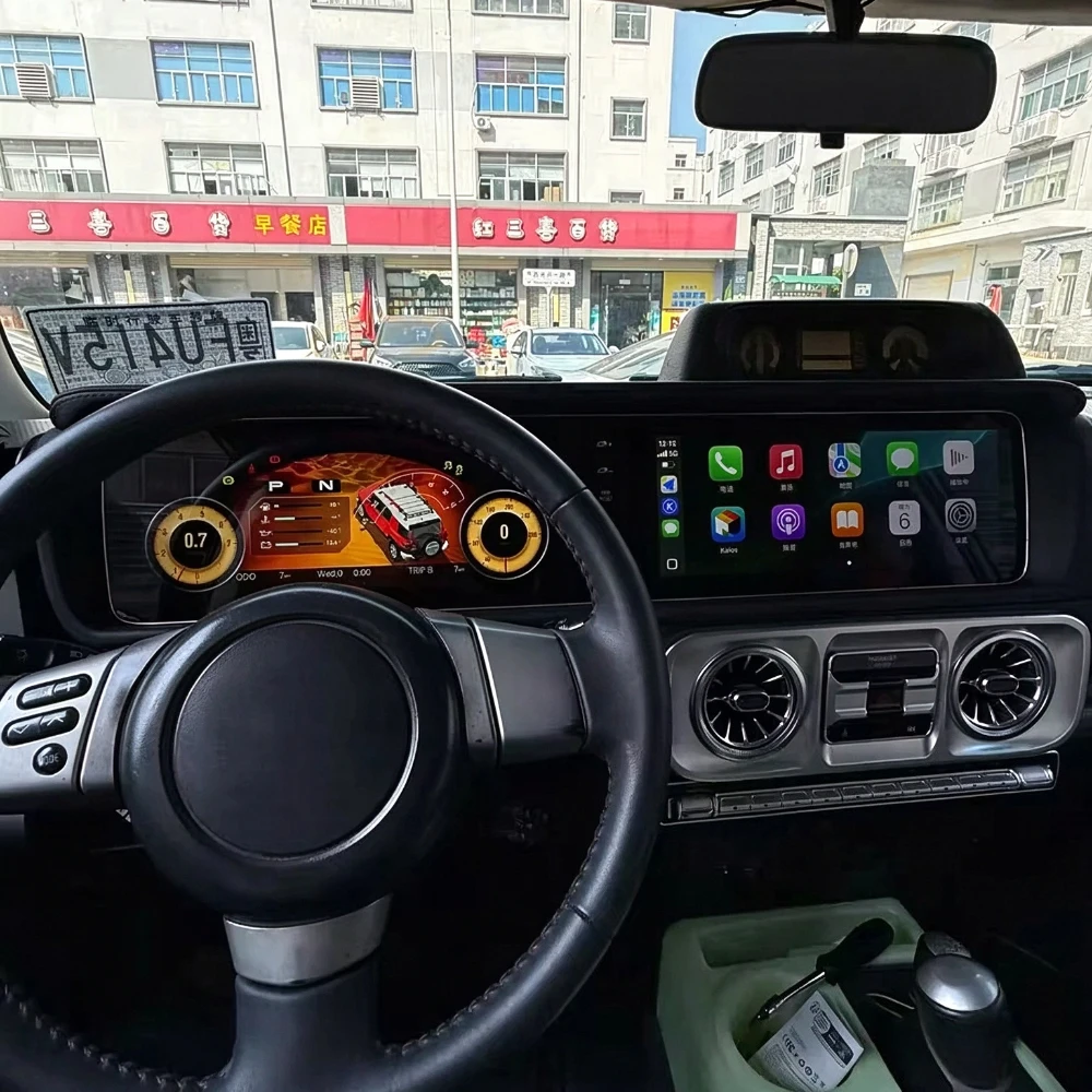12.3 Inch Dual Screen Android 13 Car Radio for Toyota Land Cruiser FJ 2007-2022 Wireless CarPlay GPS Navigation