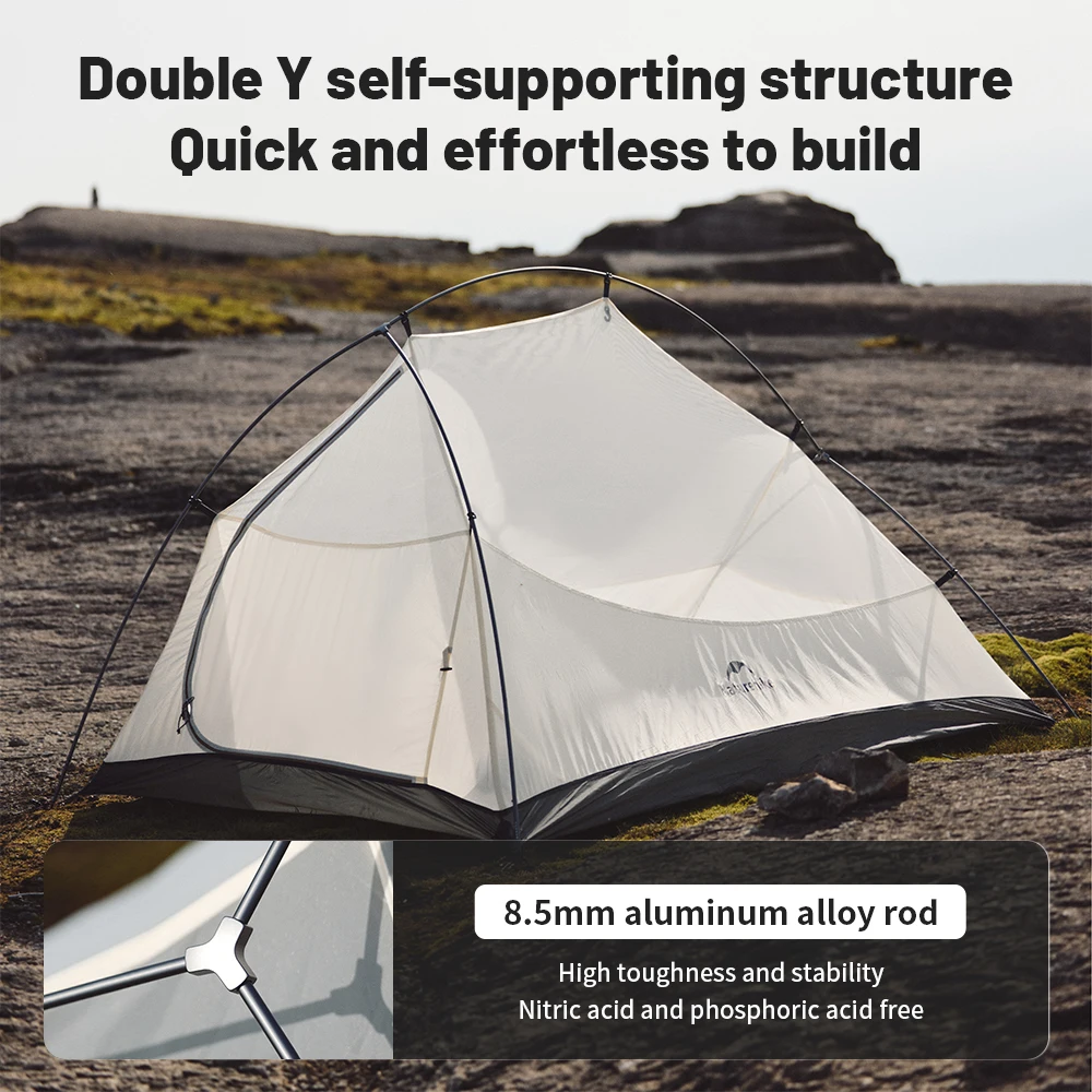 Naturehike Cloud Up 2 Pro Tent Ultralight Travel Tent 20D Outdoor Camping Backpacking Tent Waterproof Hiking Survival