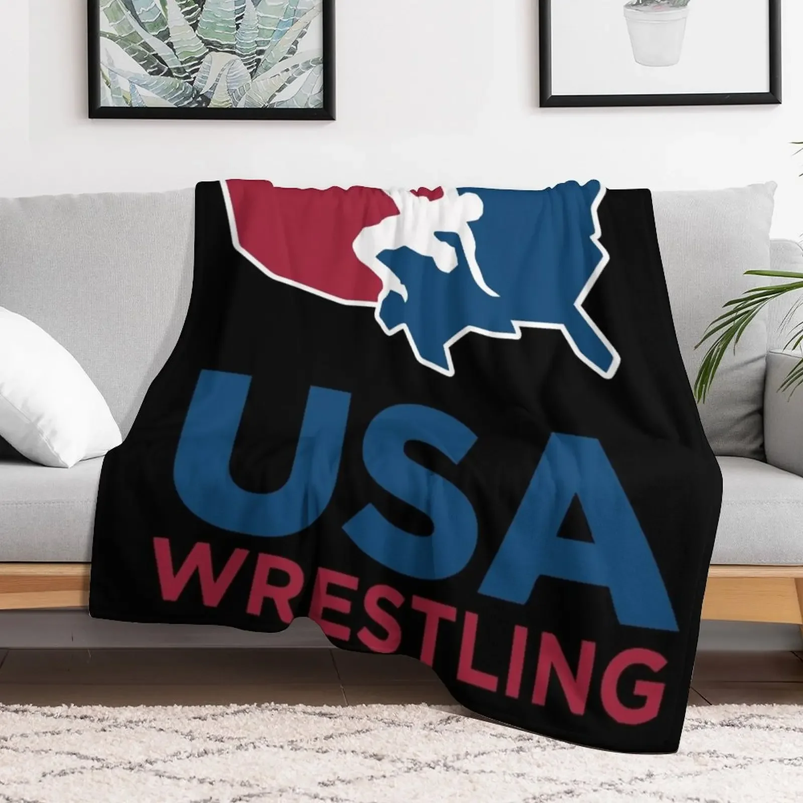 Brilliant No 1 USA Wrestling Design Throw Blanket cosplay anime For Decorative Sofa Blankets