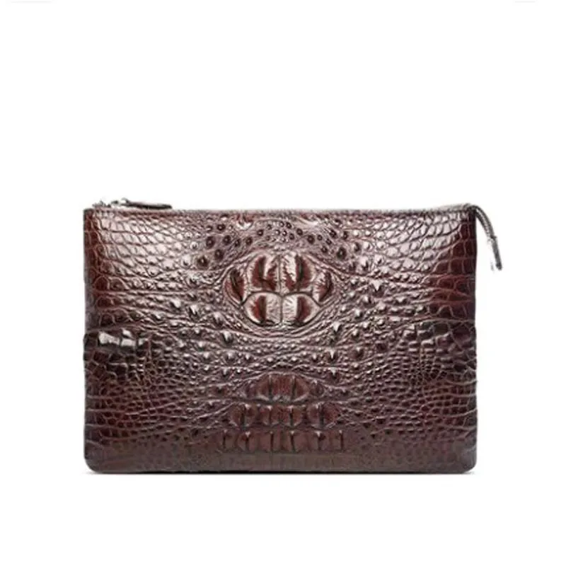 

afanzhe Crocodile bag for men clutch bag men business large capacity male bag