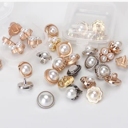 10pcs 11mm Round pearl buttons for cc clothing, Shirts, sweaters, cardigans, Blouse,Luxury metal button DIY sewing accessories