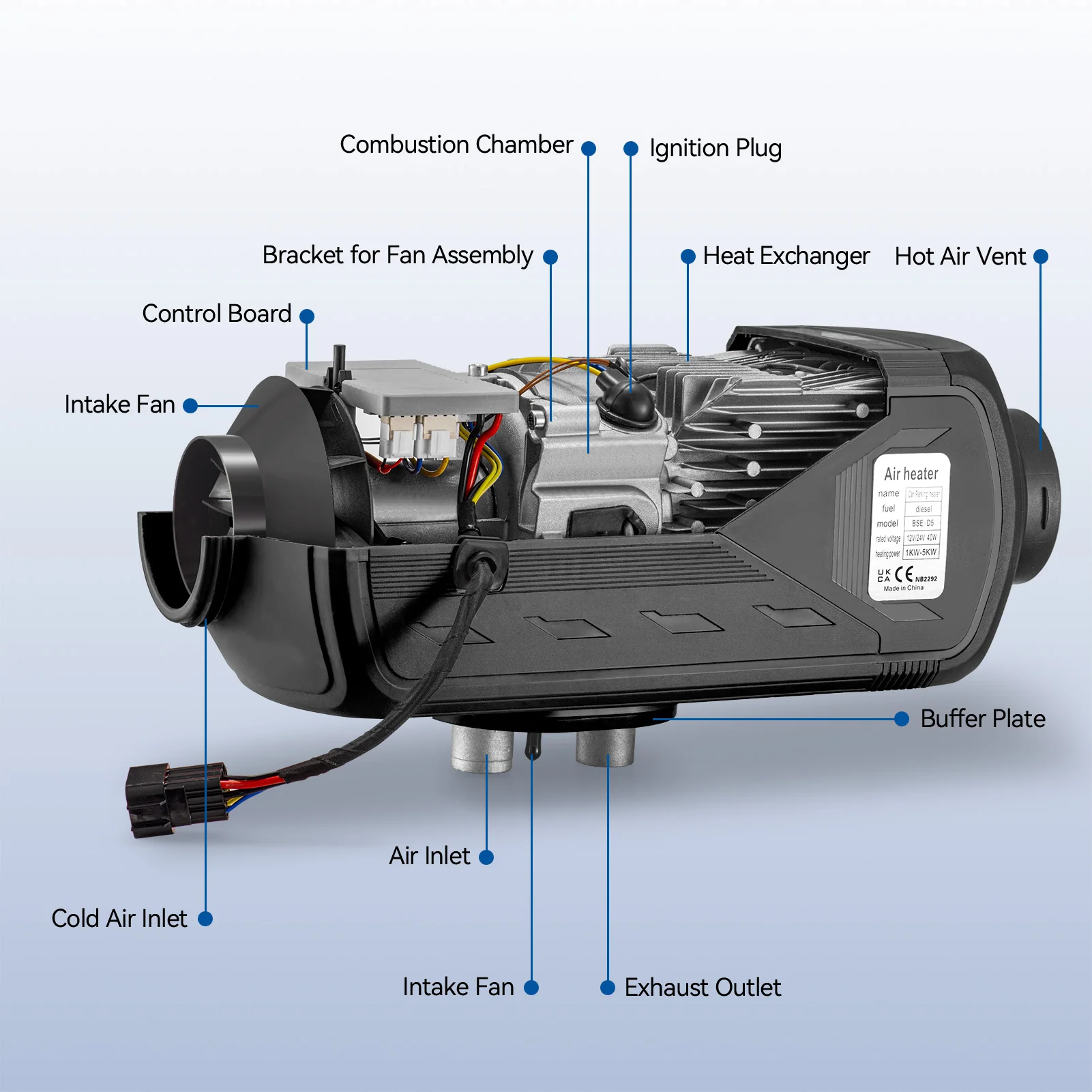 Parking Heater 2KW/5KW/8KW Air Diesels car Heater 12V 24V Air Diesel Heating New Remote Cotrol PLANAR Car Camper Van Boat