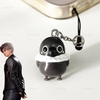 Game Love And Deepspace Sylus Grumpy Crow Cosplay Keychain Unisex Resin Phone Chain Keyring Key Chain Pendant Accessories Prop