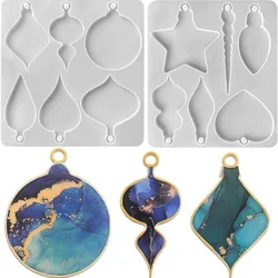 DIY Crystal Epoxy Resin Mold Christmas Decorative Christmas Creative Pendant Jewelry Keychain Silicone Mold