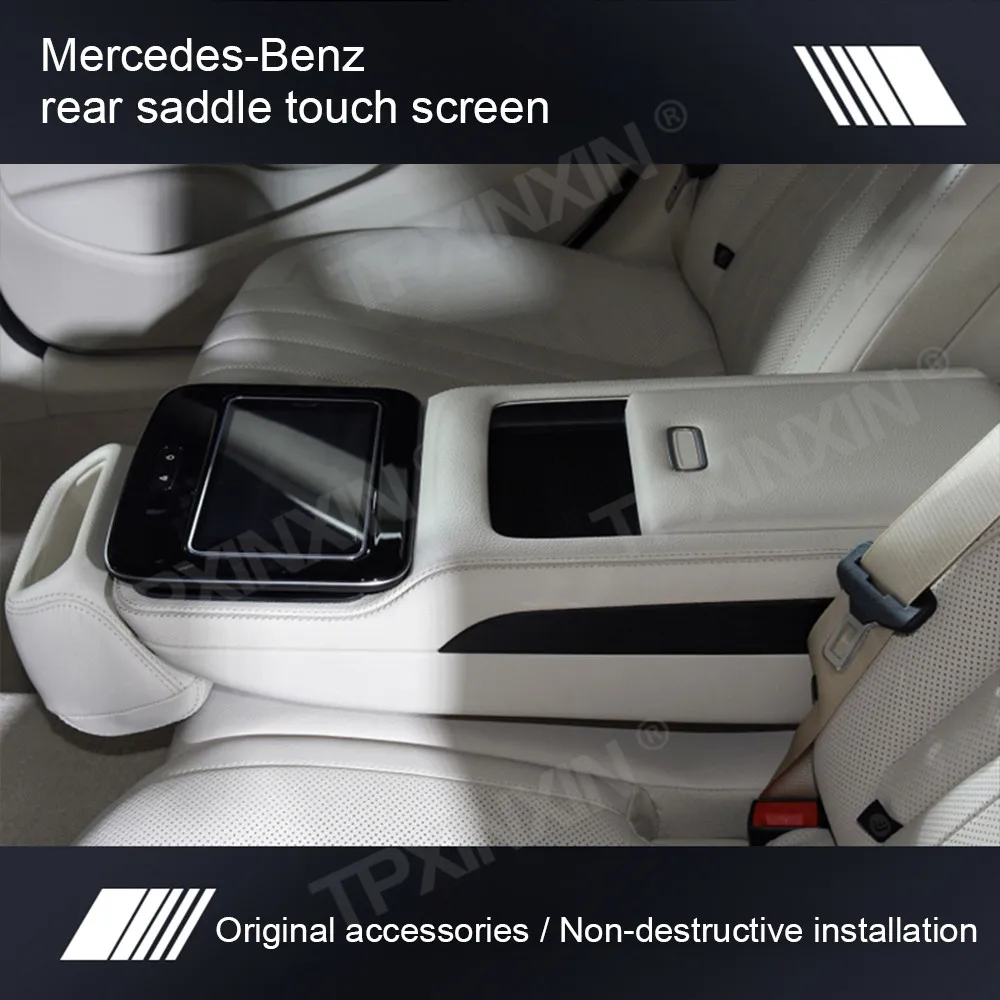 Rear Entertainment LCD Display Board For Mercedes Benz GLS 167 320 350 450 GLE 400 580 Saddle HD Touch Screen Original Panel