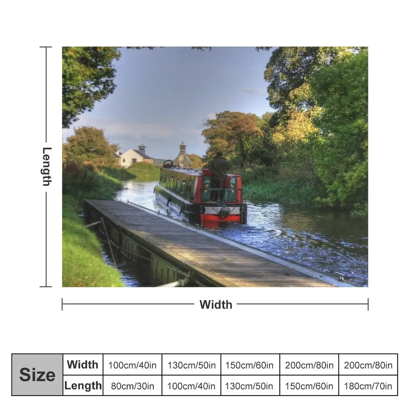 Narrow Boat at Strawberry Bank Throw Blanket christmas decoration Polar Summer Blankets