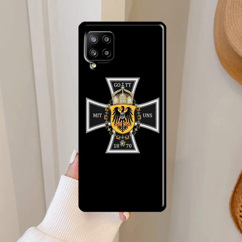 German 1870 Gott mit Uns Iron Cross Case For Samsung Galaxy A14 A34 A54 A53 A33 A13 A73 A51 A71 A50 A12 A22 A32 A52 A72 Coque