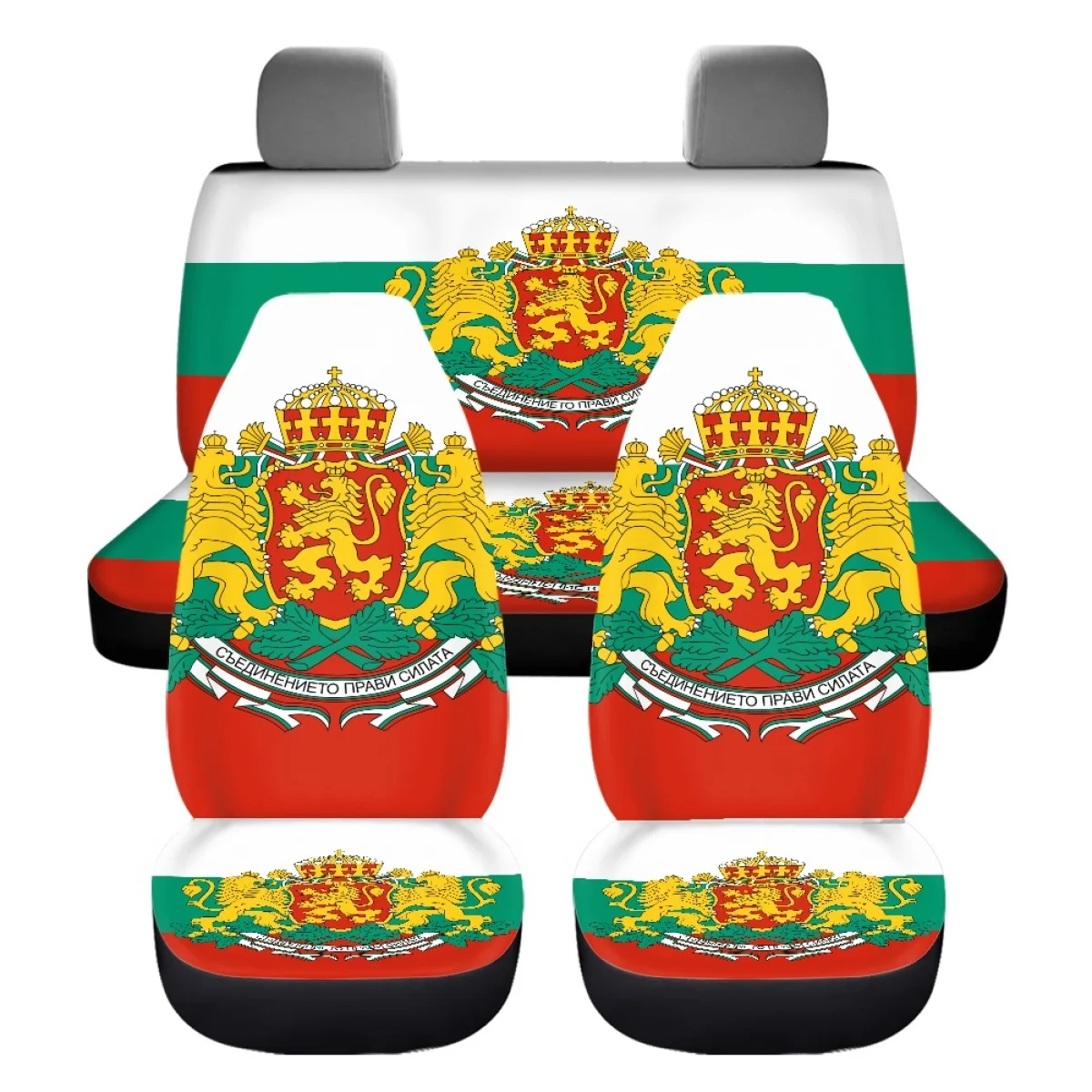 New Arrivals Bulgarian Flag Patriotic Pattern Car Accessory Luxury Design Soft SeatBelt Steering Wheel Covers Easy Clean Install