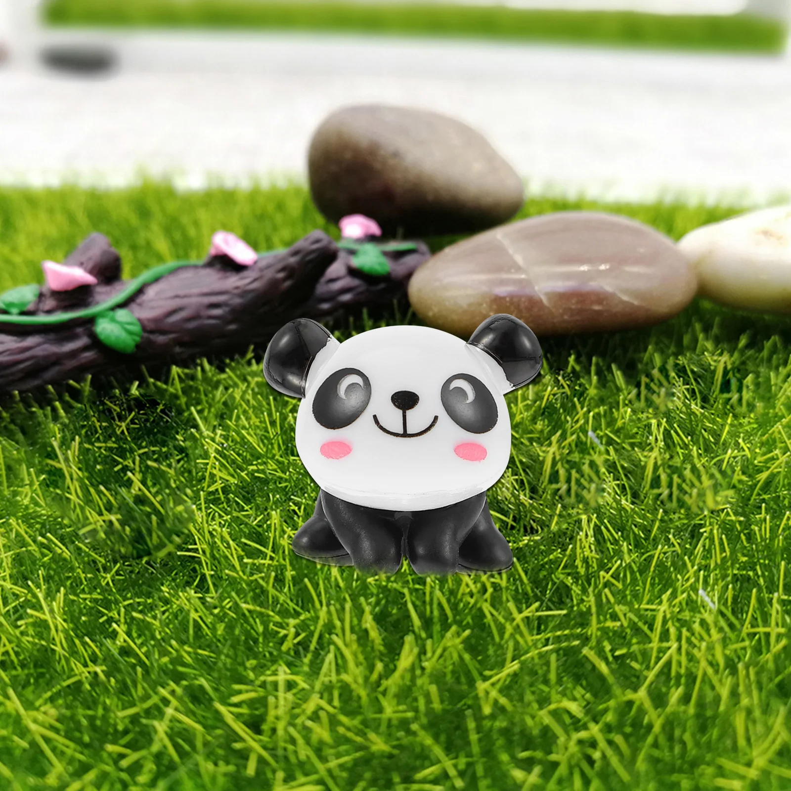

16pcs Panda Moss Adornments Micro Landscape Ornament Household Accessories Stylish Plastic Gift For
