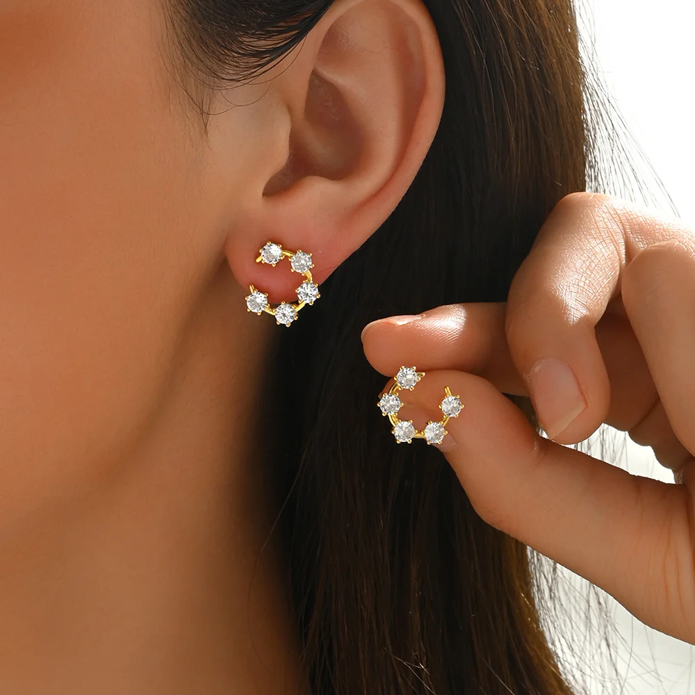 

D Color 2CT Moissanite Earrings for Women 3.5mm Sparkling Moissanite 925 Sterling Silver Hypoallergenic Elegant Jewelry Gift