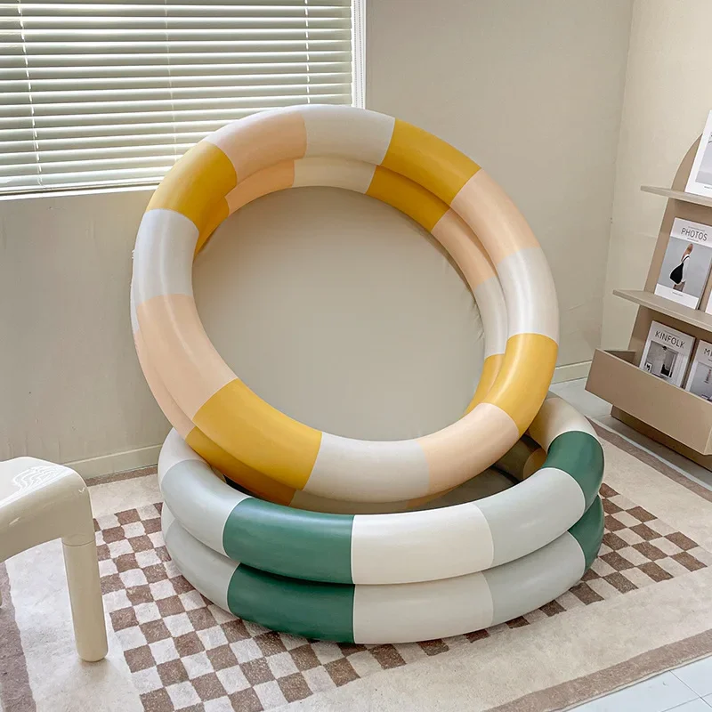 Piscine gonflable de 90/120/150cm de diamètre pour bébé, jouets d'été rétro épais, tente d'océan pour enfants