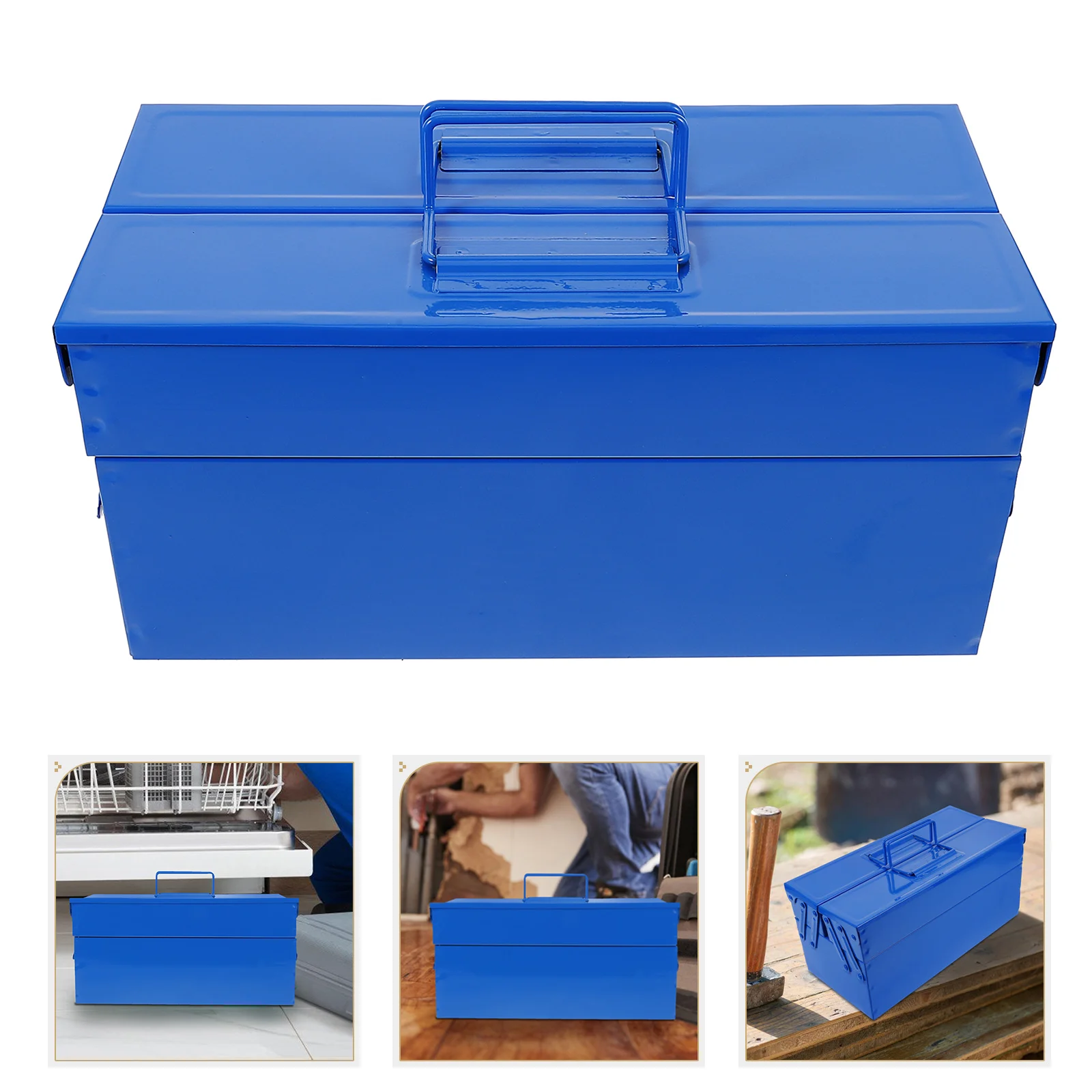

Portable Tool Storage Box Multifunctional Toolbox For Travel Outdoor Use Compact Lightweight Metal Case For Handheld Tools