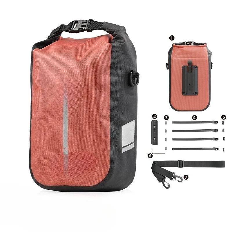 Bicycle bag 4L fully waterproof quick-release buckle with front fork bag for cross-border hot-selling cycling gear