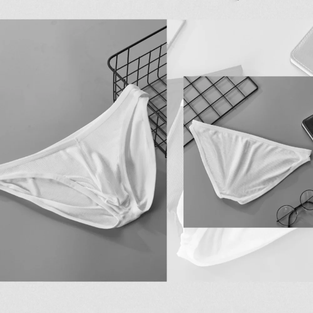 Classic Solid Color Panties Soft Soft Pouch Underwear 2XL Breathable Briefs 5 Spandex Fabric Brand New Condition