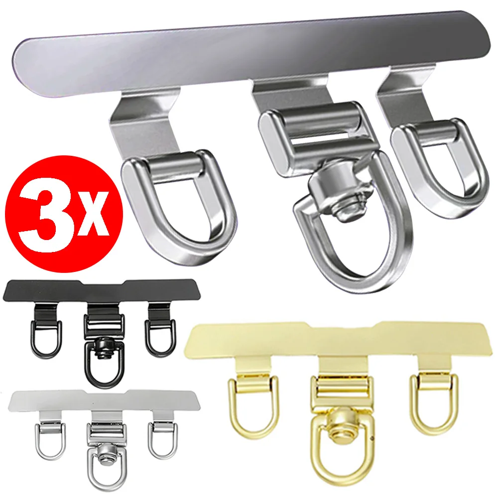 

Сменный трехушиный держатель для телефона с креплением из нержавеющей стали, тонкий металлический шнурок-зажим для телефона, патч-крепление