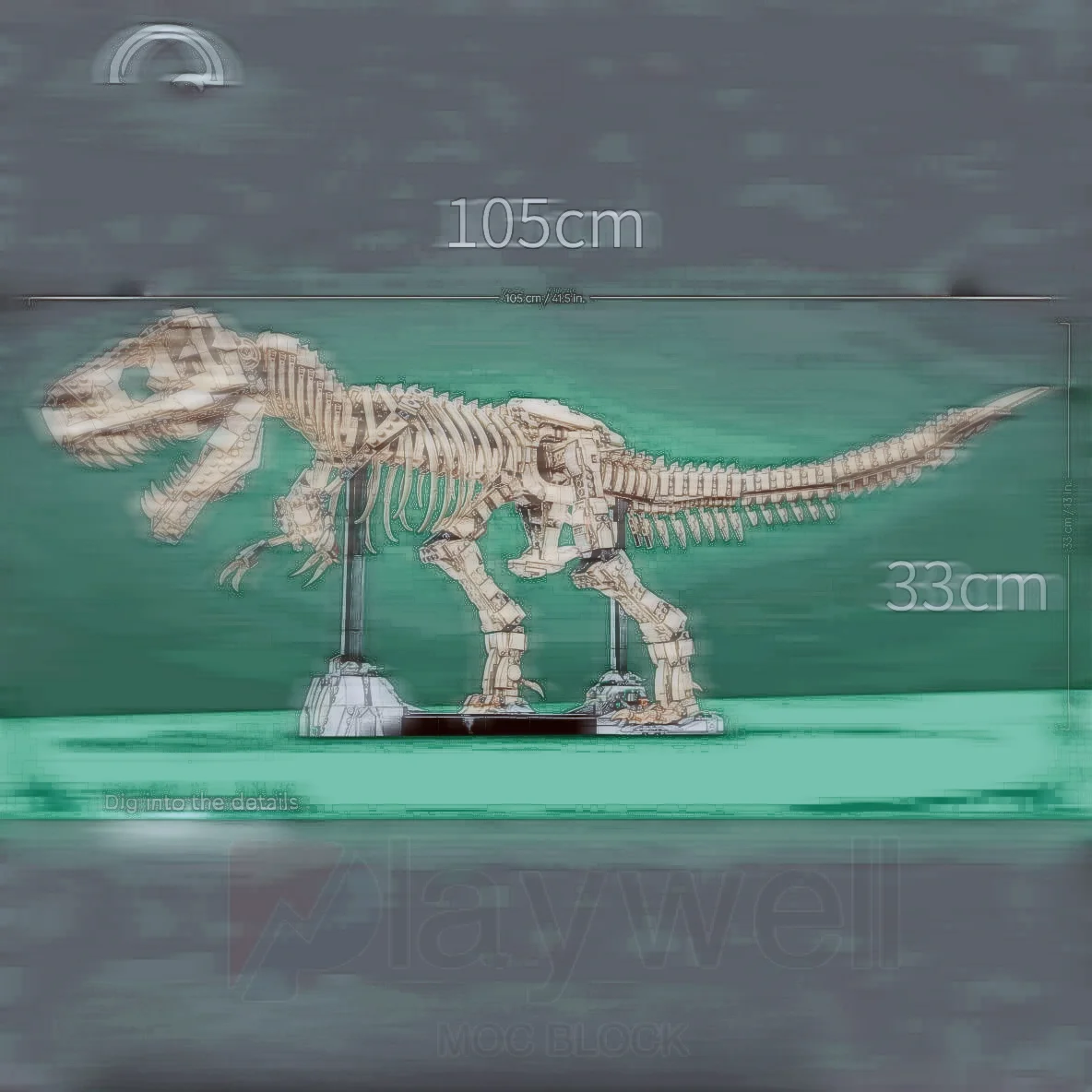 A 76968 3145 Uds. Modelo de dinosaurio t-rex fósiles Tyrannosaurus Rex parque mundial para niños regalos de cumpleaños juguetes de entretenimiento