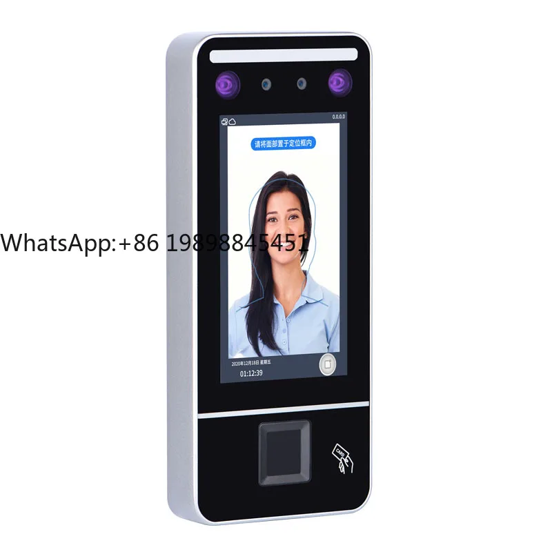 Sistema di controllo accessi con registrazione elettronica della macchina per la presenza di impronte digitali biometriche con riconoscimento facciale e vene del palmo da 5 pollici