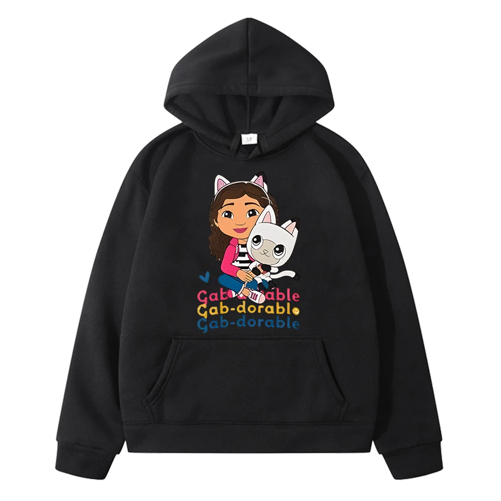 Gabbys Dollhouse Print Hoodies Fleece Sweatshirts boys girls clothes anime hoodie y2k sudadera Autumn Pullover Children clothing