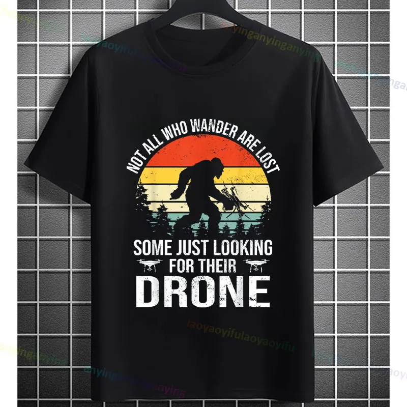 Unisex Funny Best Drone Buddy'S Ever -Drone Pilot Graphic T-Shirt Pure Cotton Short Sleeve Casual Sports Tshirt Outdoor Clothing