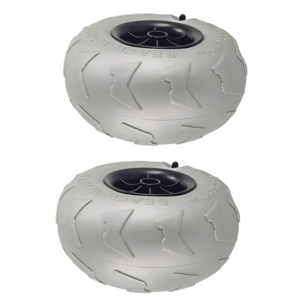 

2pcs Beach Trolley Balloon Wheels for Kayaking and Camping 205mm Diameter 115mm Wide Tread for Easy Sand Transport