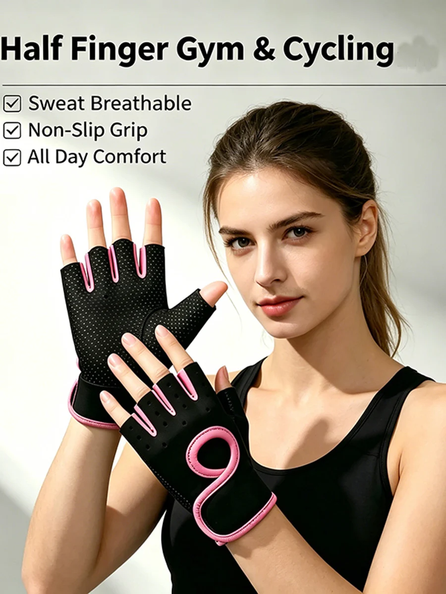 AliExpress GAFASTWO Breathable Half Finger Workout Gloves, Anti-Slip Weight Lifting Gym Gloves, Non-Slip Palm for Cycling, Mountain Climbing, Fitnes