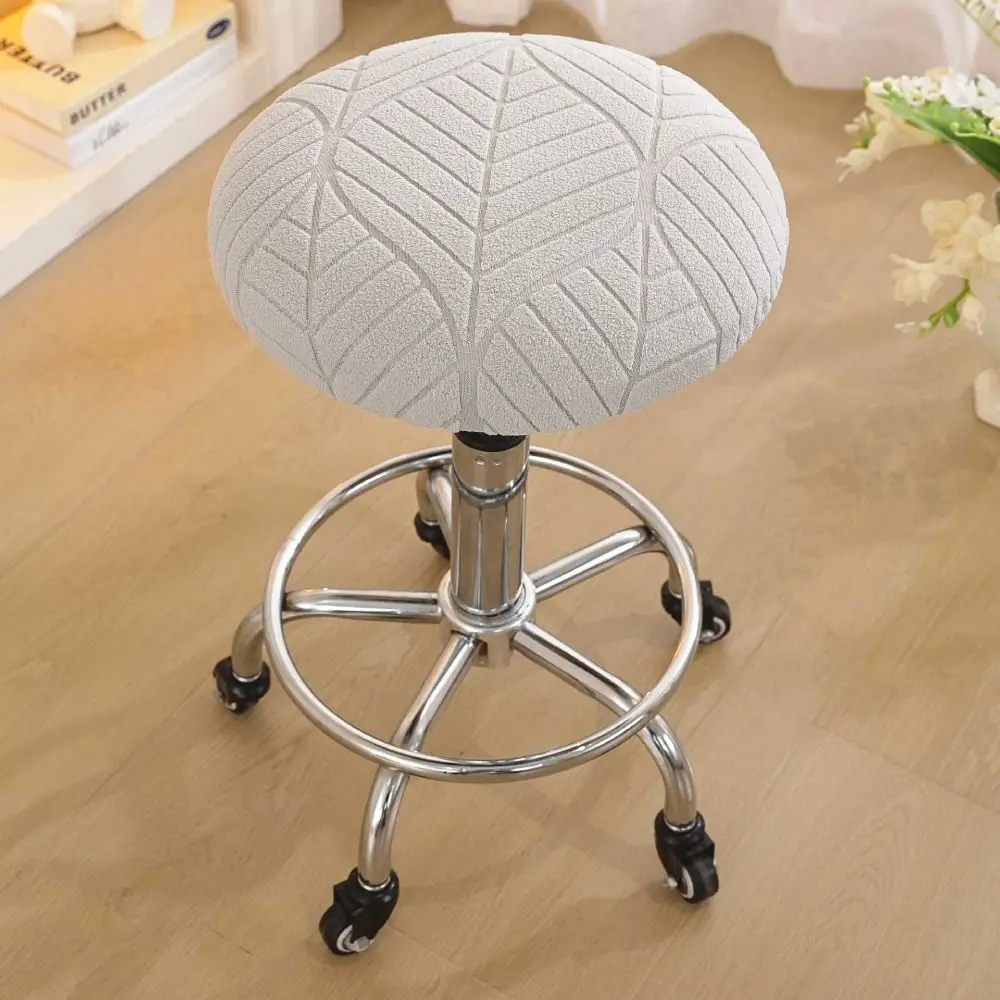 Stretch Fit Stretchable Bar Round Stool Cover Breathable Soft Seat Protector Thickened Elastic Chair Slipcover Coffee Shop