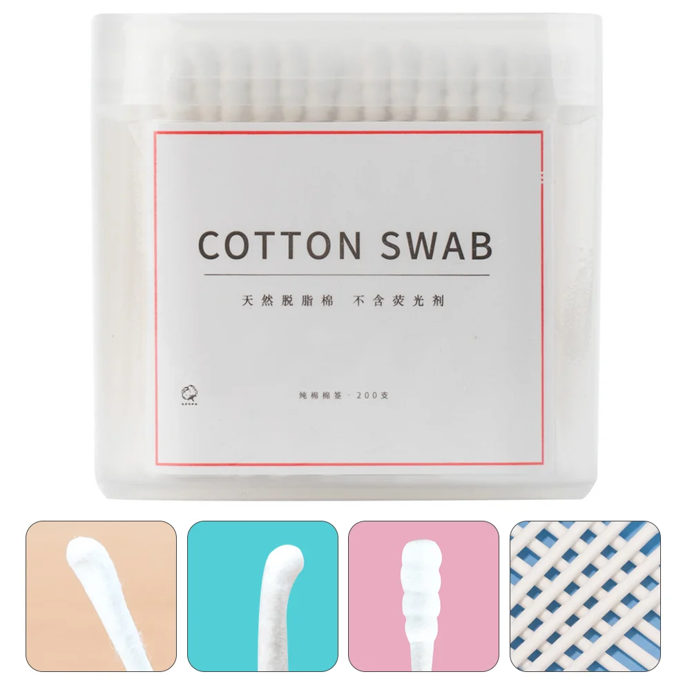 

Ear Pick Cotton Swab Makeup Spoon Cleaning Sticks Paper Handle Swabs Absorbent Multi-purpose