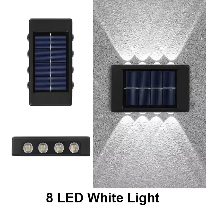 Solar Wall Light Outdoor,Waterproof LED Garden Fence Lamp,Solar Powered Wall Mount Decorative Lighting,Street Patio Landscape image 3