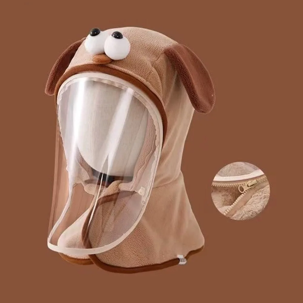 

New Cartoon Winter Hat Windproof Adjustable Hat Cold Protection Detachable Face Mask
