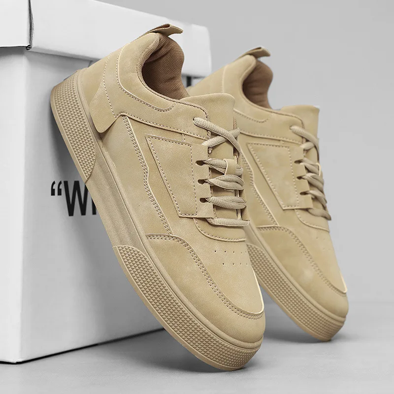 

2026 New Men's Suede Casual Sneakers - Stylish Low-Top Lace-Up Shoes for Daily Wear & Street Fashion