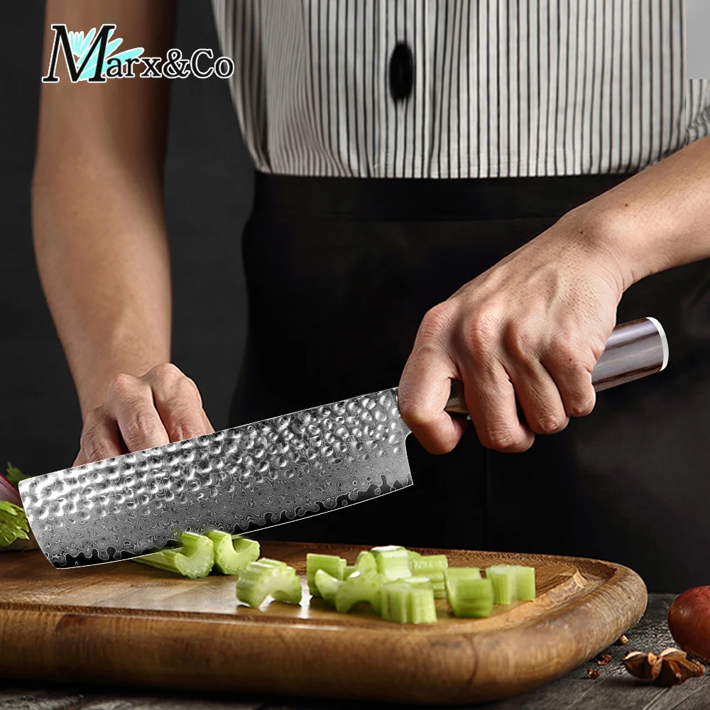 

Damascus Knives 5-7inch Kitchen Knives VG10 67 Layer Stainless Steel Chef Circle Wood Handle Kitchen Tool