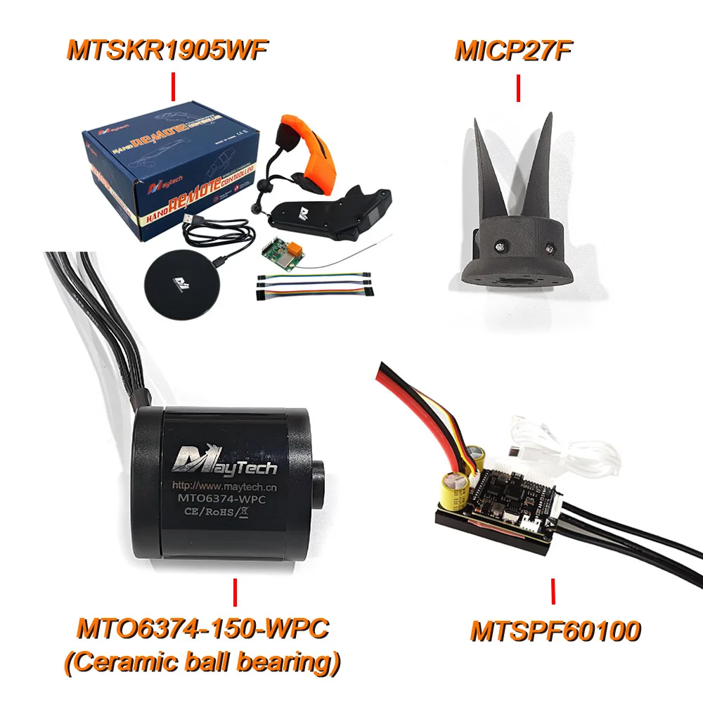 MAYRC VESC Controller 100A Based on V6.0 & 150KV Motor 3.5KW 5KW Water-proof Engine with Propeller for Electric Hydrofoil Board