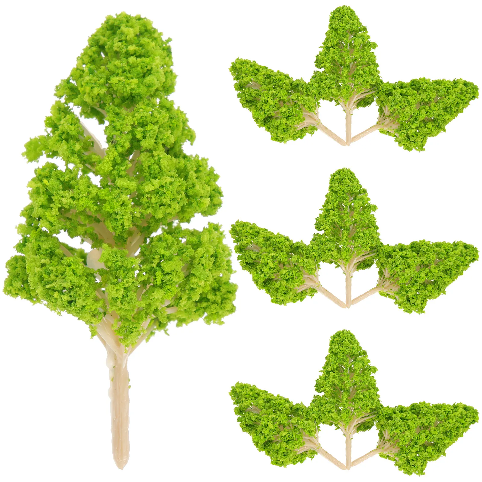 

Набор из 10 миниатюрных имитационных деревьев, модели для декора зеленых пейзажей, поделки, листья из мелкопористого губчатого материала, легкие, для DIY-творчества и создания песочных композиций