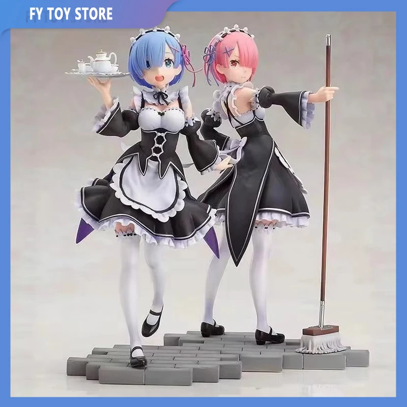 

Anime PVC Figure - Re: Life in a Different World from Zero Series Rem Ram Cute Girl Maid Decorative Toy Collectible Gift
