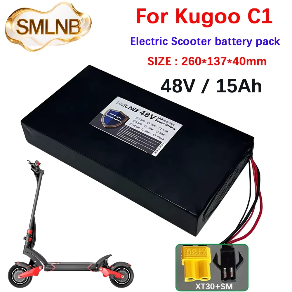 

100% Original 13S4P battery For Kugoo C1 Electric Scooter 48V 15Ah Powerful Motor 18650 Lithium Battery for Scooter battery