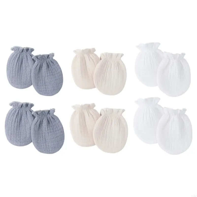 

Baby Mittens Mitts for Boys Girls 0-1 Year No Scratch Mittens Breathable Gloves 4XBC