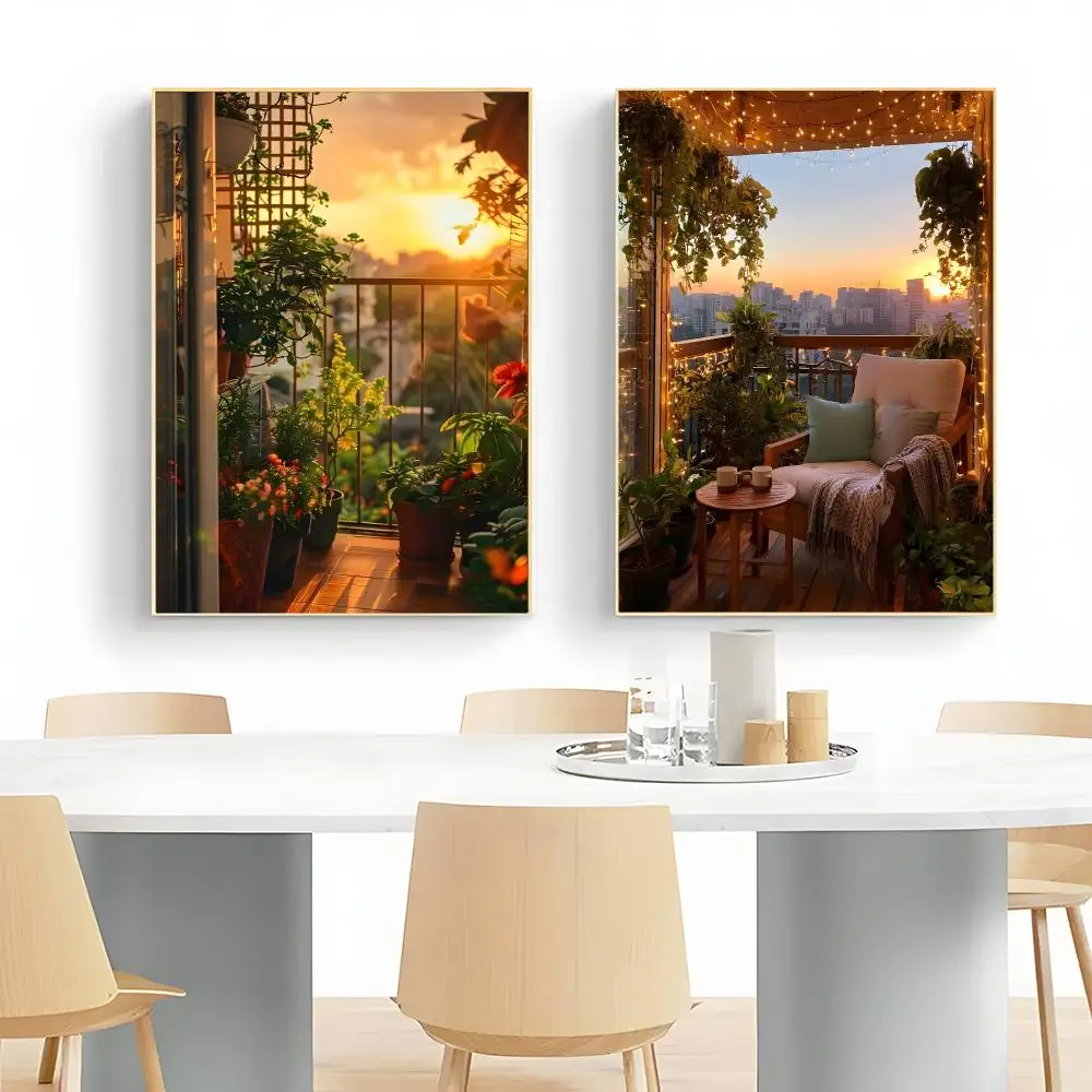 Balcony Breeze Poster Wall Art Print Decorative Mural Home Decor Gift Unframed