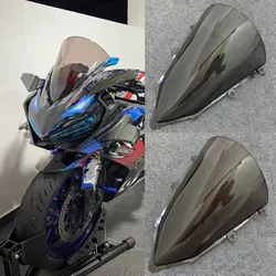 For Honda CBR650R 650R CBR 650R 2019 2020 2021 2022 2023 2024 Gray Windscreen Double Bubble Windshield Screen Wind Deflectors