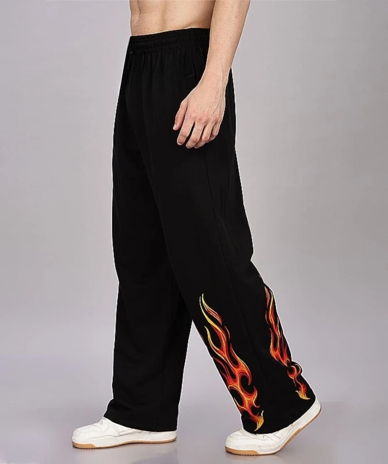 

Ignite Casual Sports Pants Unique Skull and Snake Print, Featuring Drawstring Straight-Leg Design Perfect A Trendy Street Style