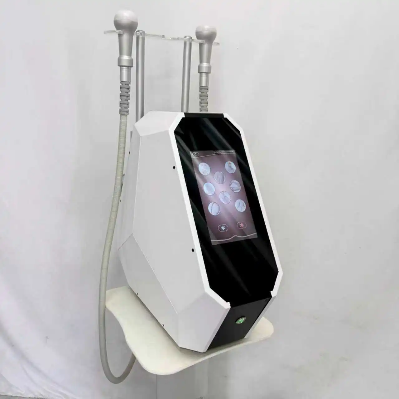 EMS التكنولوجيا الجديدة المحمولة البرد صدمة آلة التخسيس الوجه الجسم البرد جهاز تبريد الجلد المهنية $ صدمة الجلد بارد