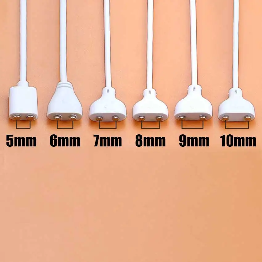 1.2A 80cm Magnetic Charging Cable 2Pin Center Spacing 5/6/7/8/9/10mm Magnet Suction USB Power Charger Wire Smart Watch Data Cord