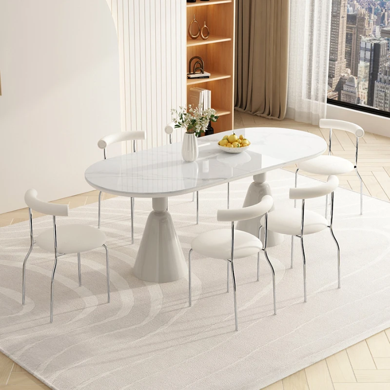 Organiser White Dining Table Design Nordic Kitchen Restaurant Dining Table Space Saving Esstisch Living Room Sets Furniture