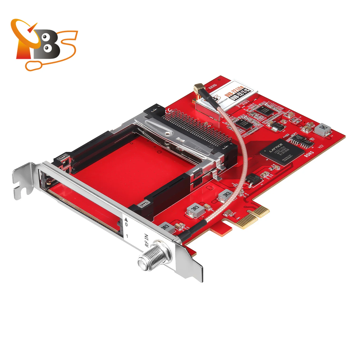 TBS6290SE DVB-T2/T/C(J.83A/B/C)/ISDB-T/C/ATSC1.0 موالف مزدوج بطاقة CI PCIe مشفرة استقبال التلفزيون