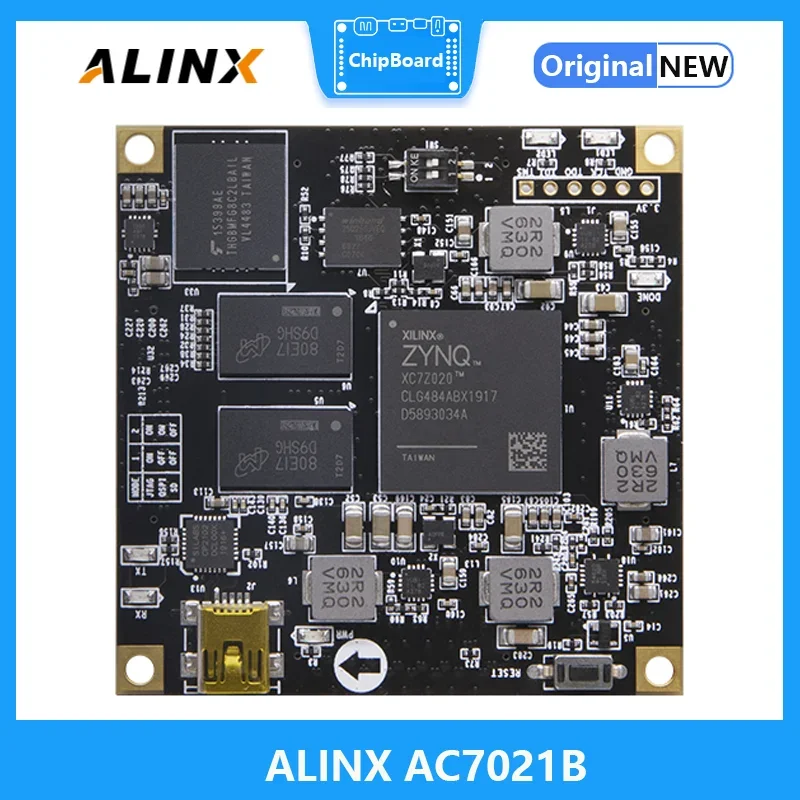 ALINX SoMs AC7021B: XILINX Zynq-7000 SoC XC7Z020 ZYNQ ARM 7020 FPGA Placa de desarrollo 8G eMMC System on Module