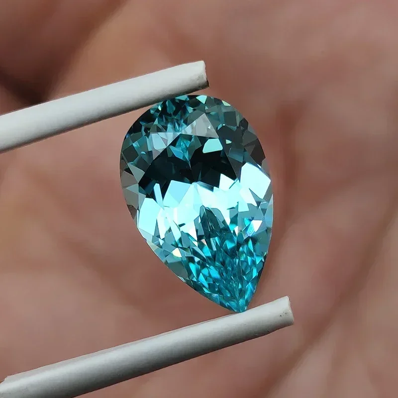 

Lab Grown Paraiba Pear Shape VVS1 Gemstone for Charms Diy Jewelry Making Pendant Bracelet Materials Selectable AGL Certific