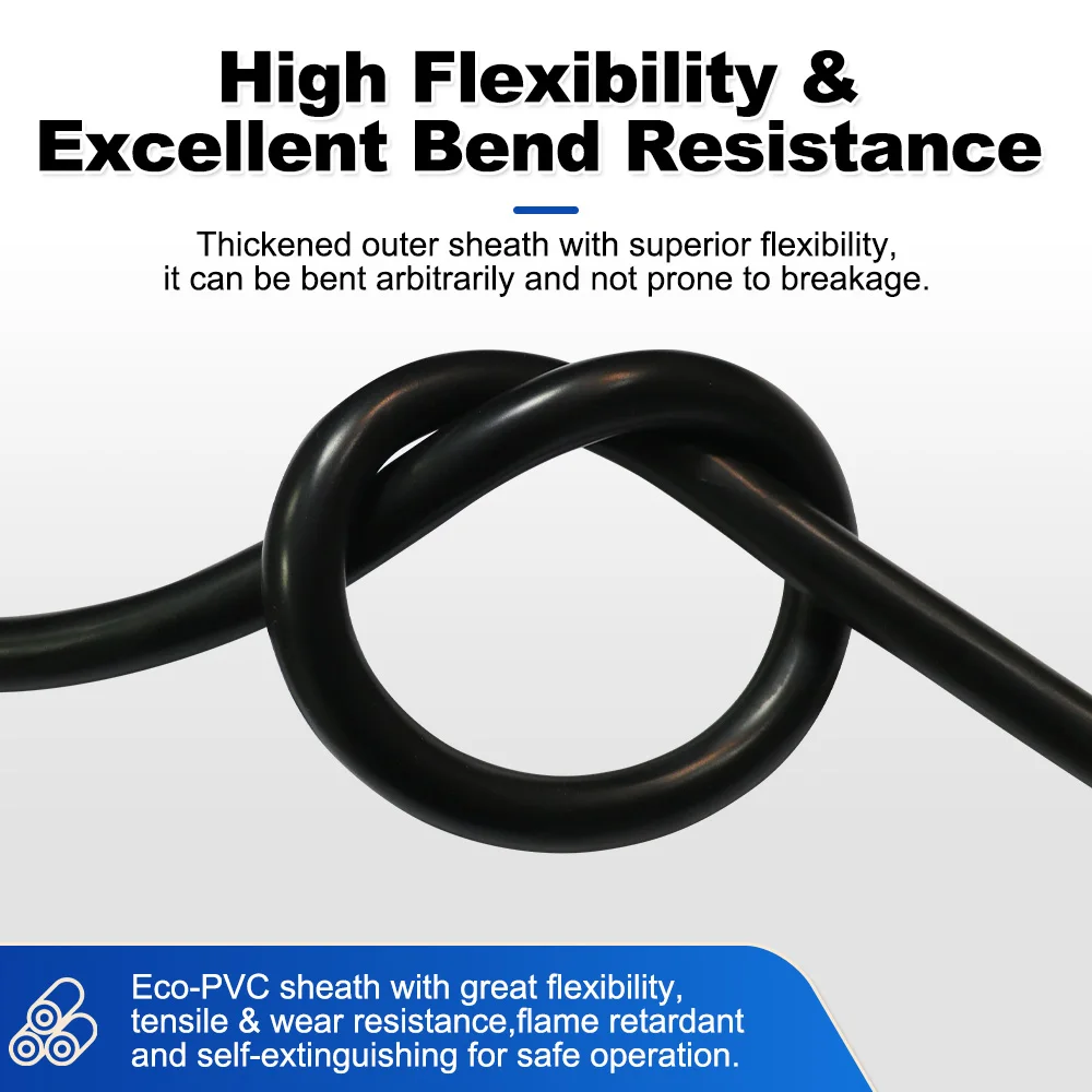 UL2464 Sheathed Wire 5/10/20/30/50/100M 20 18 17 15 13AWG RVV Cable 2/3/4 Core Copper Wire PVC Insulated Flexible Electric Wire
