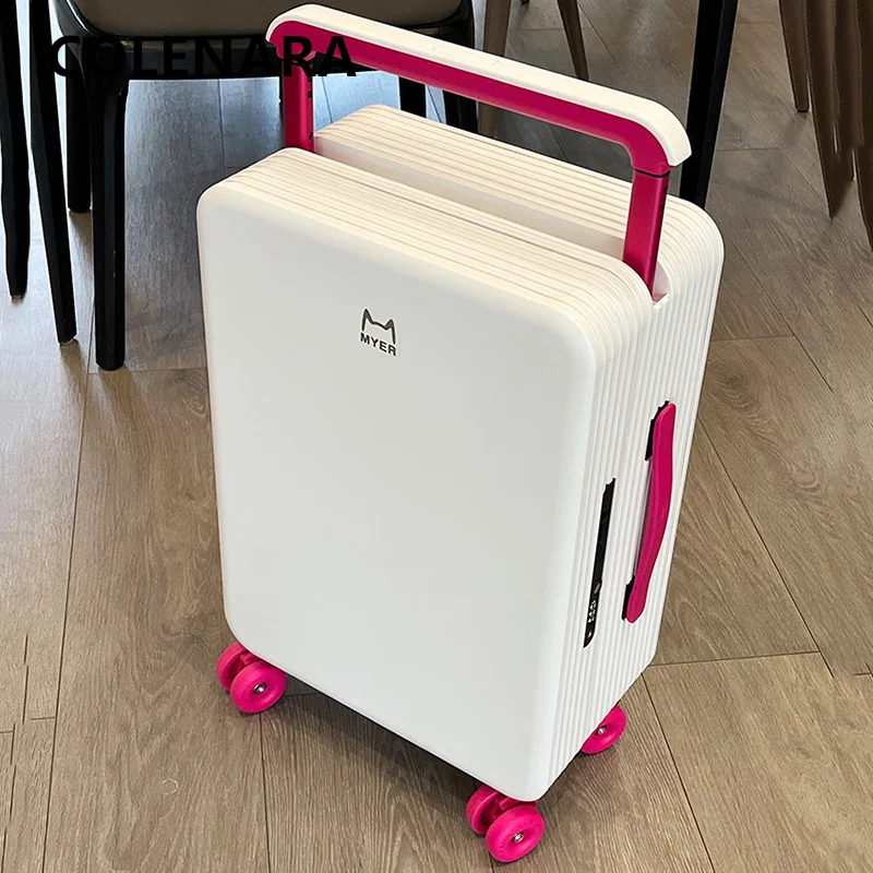 

COLENARA Cabin Suitcase PC Boarding Case Women's Trolley Case 20"24 Inch Trolley Travel Bag Student Password Box Men's Luggage